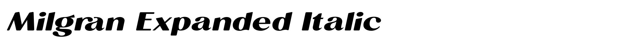 Milgran Expanded Italic image
